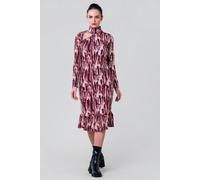 Enorsia Women's Printed Cut Out Mini Flare Dress in Red | Size: 18