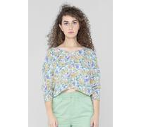 Enorsia Women's Printed Flute Sleeve Blouse in Brown | Size: 10 Enorsia Brown 10