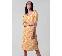 Enorsia Women's Printed Square Neck Nightdress in Yellow | Size: 14