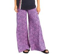 Enorsia Womens Printed Wide Leg Trousers with Elasticated Waist & Bow Detail High-Waisted Soft Floaty Fabric Non Transparent Perfect for Casual or Dressy Looks Casual Trousers for Women