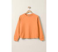 Enorsia Women's Raw Edge Sweatshirt in Orange | Size: 14