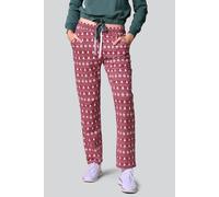 Enorsia Women's Red Fair Isle Print Christmas Trouser | Size: 12 Enorsia Red 12