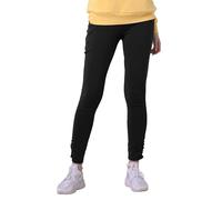 Enorsia Womens Rise and Shine Sculpting Pockets Leggings Eco-Friendly Soft-Touch Cotton, High Waist, Stylish Cut & Sew Details, Trendy Ruched Hem (12, Black)