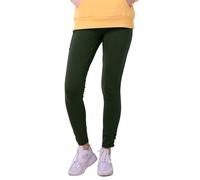Enorsia Womens Rise and Shine Sculpting Pockets Leggings Eco-Friendly Soft-Touch Cotton, High Waist, Stylish Cut & Sew Details, Trendy Ruched Hem (16, Green)