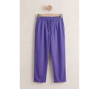 Enorsia Women's Roll-Up Hem Jersey Trousers in Purple | Size: 10
