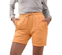 Enorsia Womens Roll Up Pull-On Shorts with Elasticated Waist, Adjustable Tipped Drawstring, Twin Hand Pockets and Soft-Touch Terry Fabric (UK, Numeric, 16, Regular, Regular, Orange)