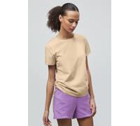 Enorsia Women's Ruched Side Seam Short Sleeve T-shirt in Cream | Size: 16 Enorsia Cream 16