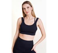 Enorsia Women's Scoop Neck Active Vest in Black | Size: 12 Enorsia Black 12