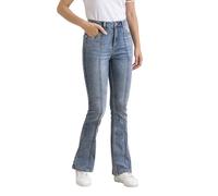 Enorsia Womens Shape Low Rise Flared Jeans with Branded Button, Zip Fly Fastening, Tailored Stitching On The Front, Stretchy and Super Soft Denim Fabric