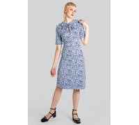 Enorsia Women's Short Sleeve Ruffle Knee - Length Dress in Light Blue | Size: 16 Enorsia Light Blue 16