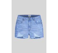 Enorsia Women's Skinny Distressed Hot Shorts in Blue | Size: 18