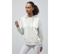 Enorsia Women's Slanty Patch Pocket Hoodie in Off White | Size: 10