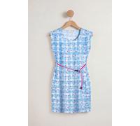 Enorsia Women's Soft Jersey Belted Printed Tops in Blue | Size: 10 Enorsia Blue 10