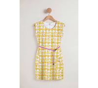 Enorsia Women's Soft Jersey Belted Printed Tops in Yellow | Size: 8