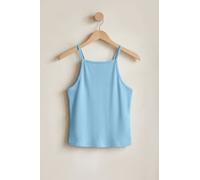 Enorsia Women's Square Neck Ribbed Vest in Blue | Size: 12 Enorsia Blue 12