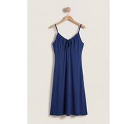 Enorsia Women's Strappy Jersey Midi Nightdress | In Navy Navy