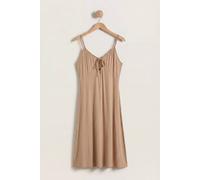 Enorsia Women's Strappy Jersey Midi Nightdress | In Orange Orange