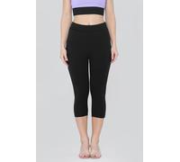 Enorsia Women's Stretchy Cropped Leggings in Black | Size: 14 Enorsia Black 14