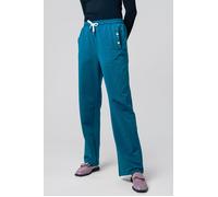 Enorsia Women's Stretchy Embroidery Design Details Trousers in Blue | Size: 8 Enorsia Blue 8