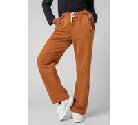 Enorsia Women's Stretchy Embroidery Design Details Trousers in Orange | Size: 14