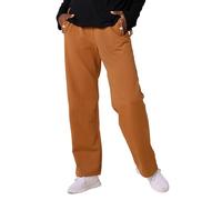 Enorsia Womens Stretchy Embroidery Design Details Trousers with Elasticated Waist, Flower Placement Embroidery At Pocket and Bone Pocket At Front (UK, Numeric, 16, Regular, Regular, Orange)