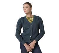Enorsia Womens Stylish Long-Sleeve Knitted Cardigan with Front Buttons, Cozy Fabric & Rib Cuffs - Versatile Casual Wear (UK, Numeric, 14, Regular, Regular, Blue)