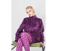 Enorsia Women's Supersoft Coral Fleece Zip Through Dressing Gown in Purple | Size: 14
