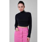 Enorsia Women's Turtleneck Crop Tops in Black | Size: 10 Enorsia Black 10