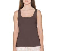 Enorsia Womens Vest with 100% Cotton Strap Vest with Square Neck Perfect for Gym (16, Brown)