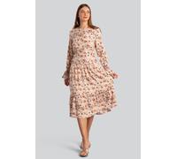 Enorsia Women's Viscose Long Sleeve Midi Dress in Brown | Size: 14 Enorsia Brown 14