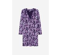 Enorsia Women's Wild Flower Print Jersey Sleep Gown in Purple | Size: 18