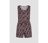 Enorsia Women's Wild Flower Print Playsuit in Black | Size: 8