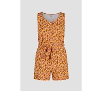 Enorsia Women's Wild Flower Print Playsuit in Orange | Size: 18