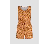 Enorsia Women's Wild Flower Print Playsuit in Orange | Size: 18 Enorsia Orange 18