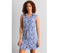 Enorsia Women's Wild Garden Print Collared Shirt Tops in Blue | Size: 16 Enorsia Blue 16