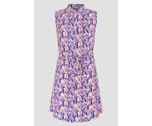 Enorsia Women's Wild Garden Print Collared Shirt Tops in Pink | Size: 12 Enorsia Pink 12