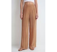 Enorsia Women's Women's Sheer Crepe Wide Leg Trouser in Orange | Size: 12 Enorsia Orange 12