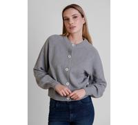 Enorsia Women's Wool Blend Knit Cardigan Sweater in Grey | Size: Small