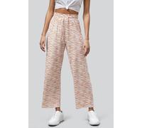 Enorsia Zebra Print Straight Leg Trousers In Nude