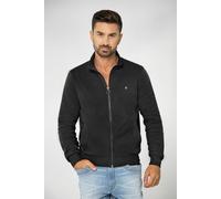 ENORSIA Zip Through Varsity Bomber Jacket - S - Black - 100% Cotton