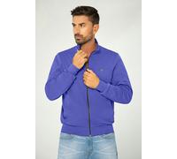 ENORSIA Zip Through Varsity Bomber Jacket - S - Blue - 100% Cotton