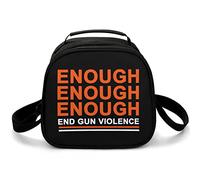 Enough End Gun Violence No More Silence Cute Lunch Bags for Women Men Lightweight Insulated Lunch Bag for Work Picnic Travel