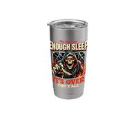 Enough Sleep Grim Reaper Skull Funny Tired Meme Stainless Steel Insulated Tumbler