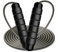 Enouke Jump Rope, Exercise Jumprope for Men Women and Kids Workout,Rapid Speed Jumping Rope for Cardio and Endurance Training,for Home Aerobic Exercise Equipment (black)