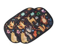 Enovoe 2 Pack Animals Cartoon Car Window Sun Shades for Kids - 21"x14" - Baby Sun Shades - Glare & UV Rays Protection Car Window Shades for Your Child, Suitable for SUVs, Minivans & Full Size Cars