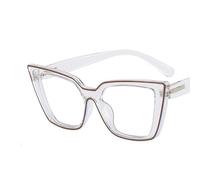 ENPAP Fashion Reading Glasses Fatigue Relieve Computer Readers Cute Flat Light Mirror Blue Light Blocking for Women (Color : Coffee, Size : +150)