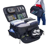 ENPI Golf Travel Caddy - Boot Tidy, Golf Accessory Organiser & Travel Bag, Men's Golf Gear, Locker & Shoe Organiser, Ideal for Golf Enthusiasts and Gifts - Black