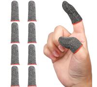 ENPOINT 10 Pack Black Finger Sleeve for Gaming, Thumb Covers, Dedales Gamer Profesionales Thumb Sleeves Mobile Gaming Call of Duty Mobile PUBG Mobile Games Finger Covers, Mobile Gaming Accessories