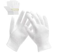 ENPOINT 20 Pairs Archival Photo Gloves, White Work Gloves for Art Handling Working Photography Cloth Gloves Liners Bulk for Handling Jewelry, Film, Photo, Coin Collectors, Metal Inspection Men & Women