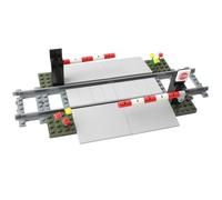 ENPUSI Railway Crossing Building Blocks Kit with Barriers and Rails, Train Rails Intersection Accessories Railway Clamping Building Blocks Construction Toy Set